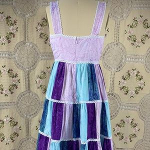 Boho patchwork midi dress